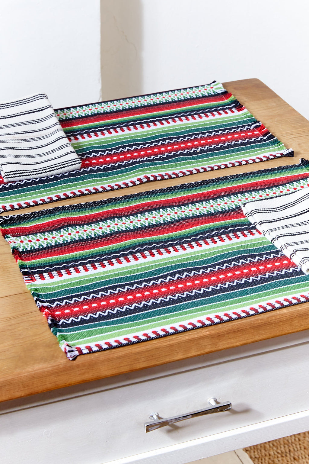 Mantel individual tejido manchego verde (pack de 2)
