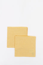 Servilleta vichy amarillo cuadro pequeño (pack de 2)