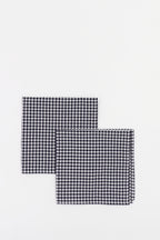 Servilleta vichy azul marino cuadro pequeño (pack de 2)