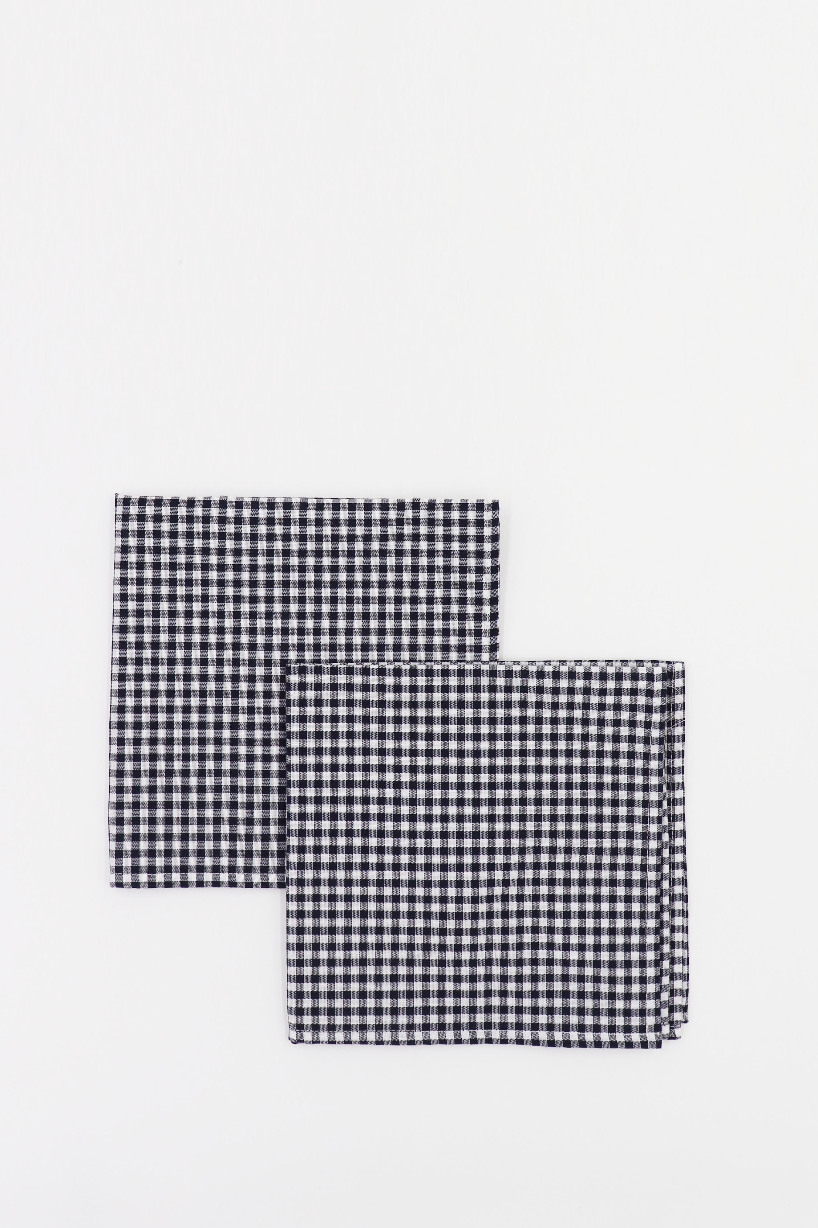 Servilleta vichy azul marino cuadro pequeño (pack de 2)