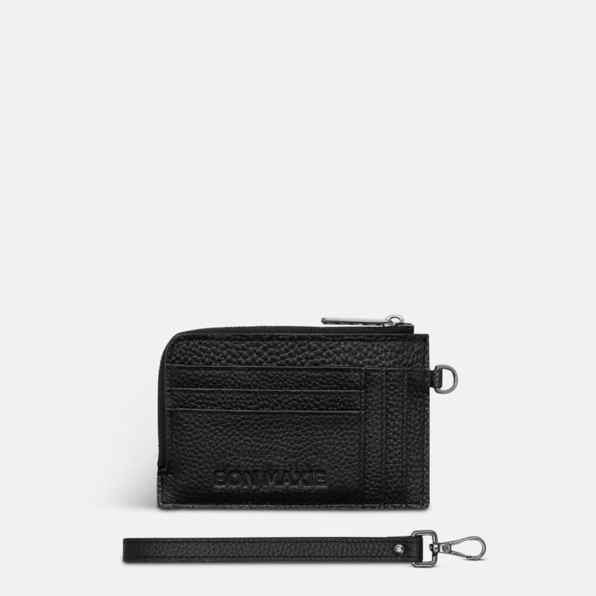 Mini Wallet - Pebbled Leather - Black