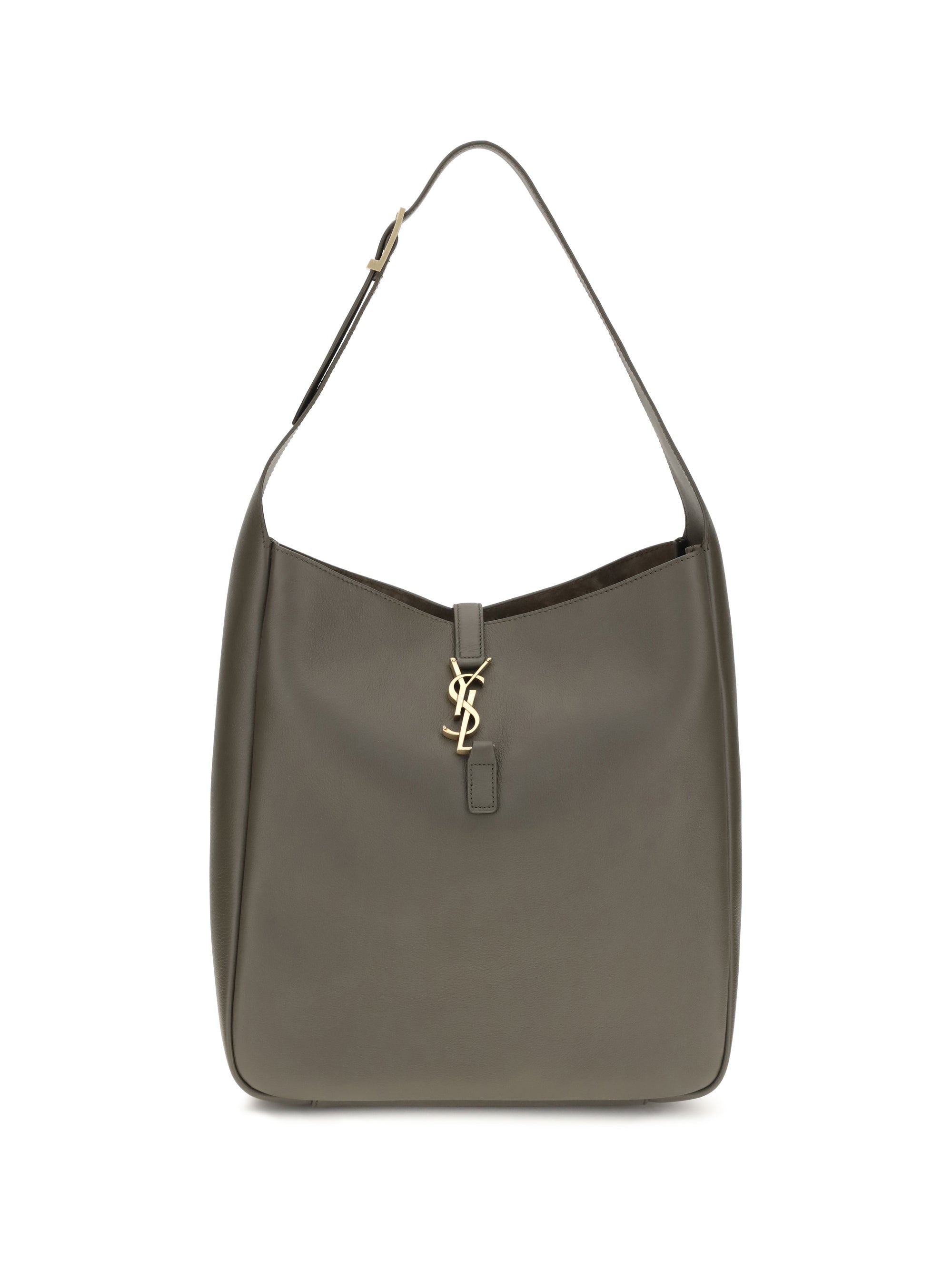 Saint Laurent Le 5 À 7 Shoulder Bag — Gray