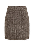 Fabiana Filippi Tweed with Sequin Embellishment Skirt — Brown