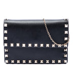 Leather Rockstud Clutch on Chain