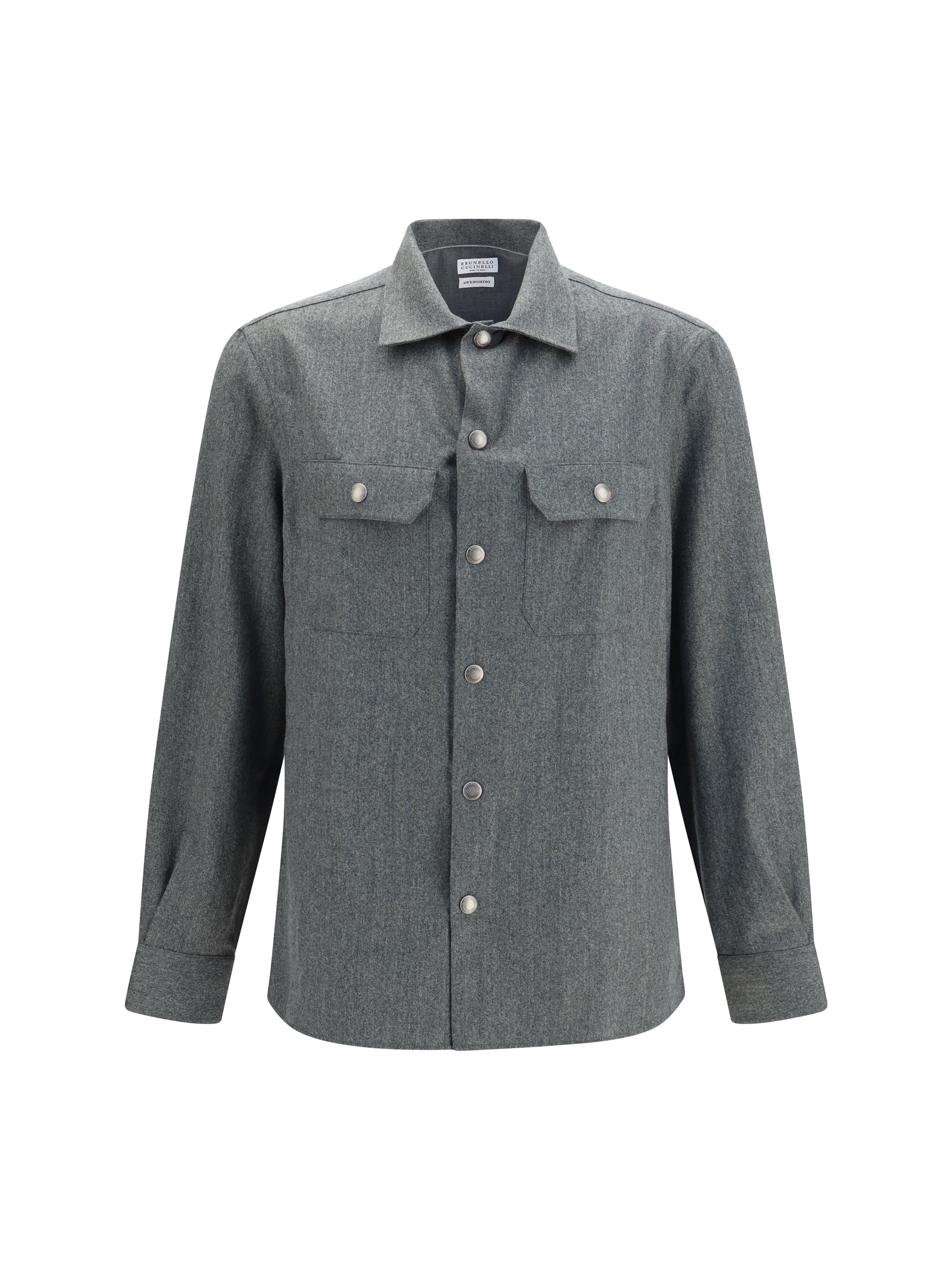 Brunello Cucinelli Virgin Wool Shirt — Green