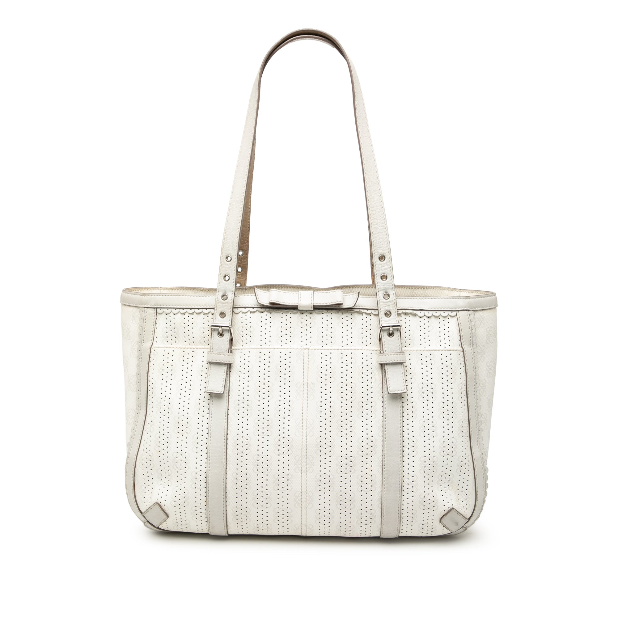 Anagram Perforated Coated Canvas Tote