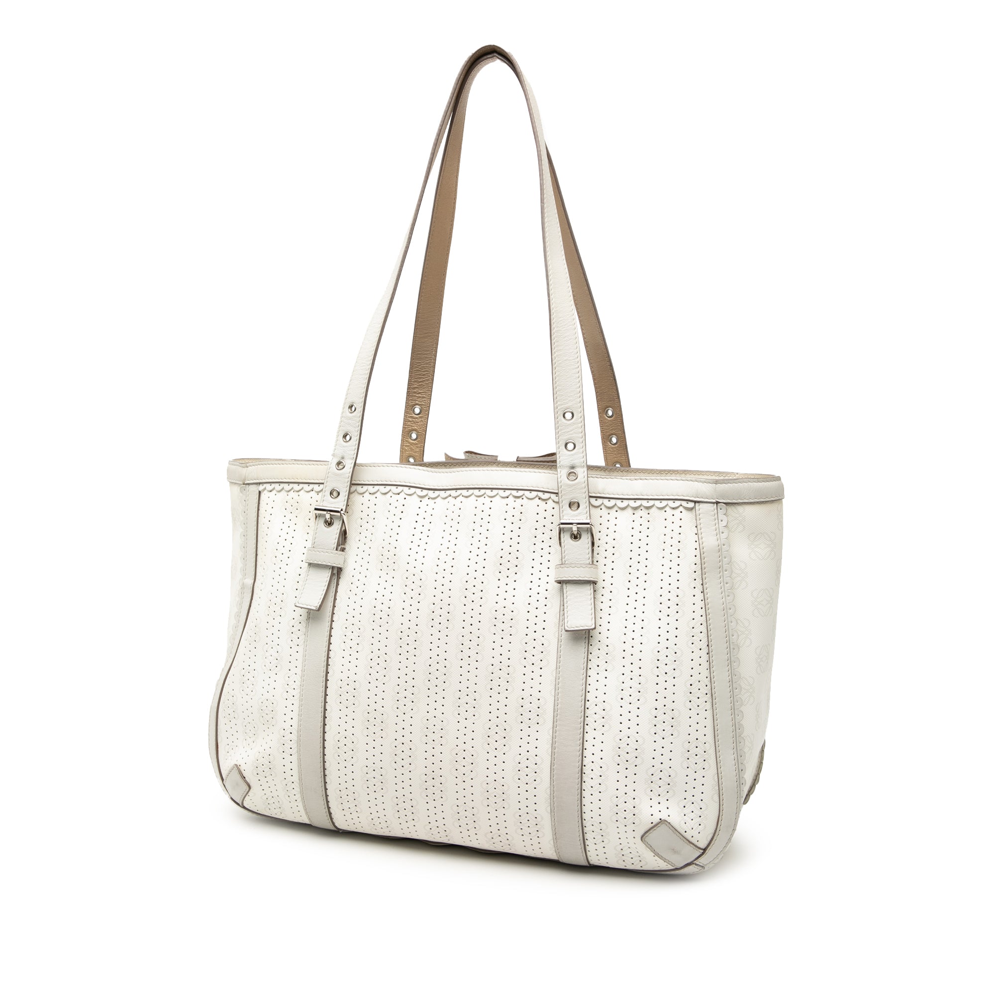 Anagram Perforated Coated Canvas Tote