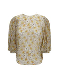 Marant Etoile Floral Viscose Shirt — Yellow