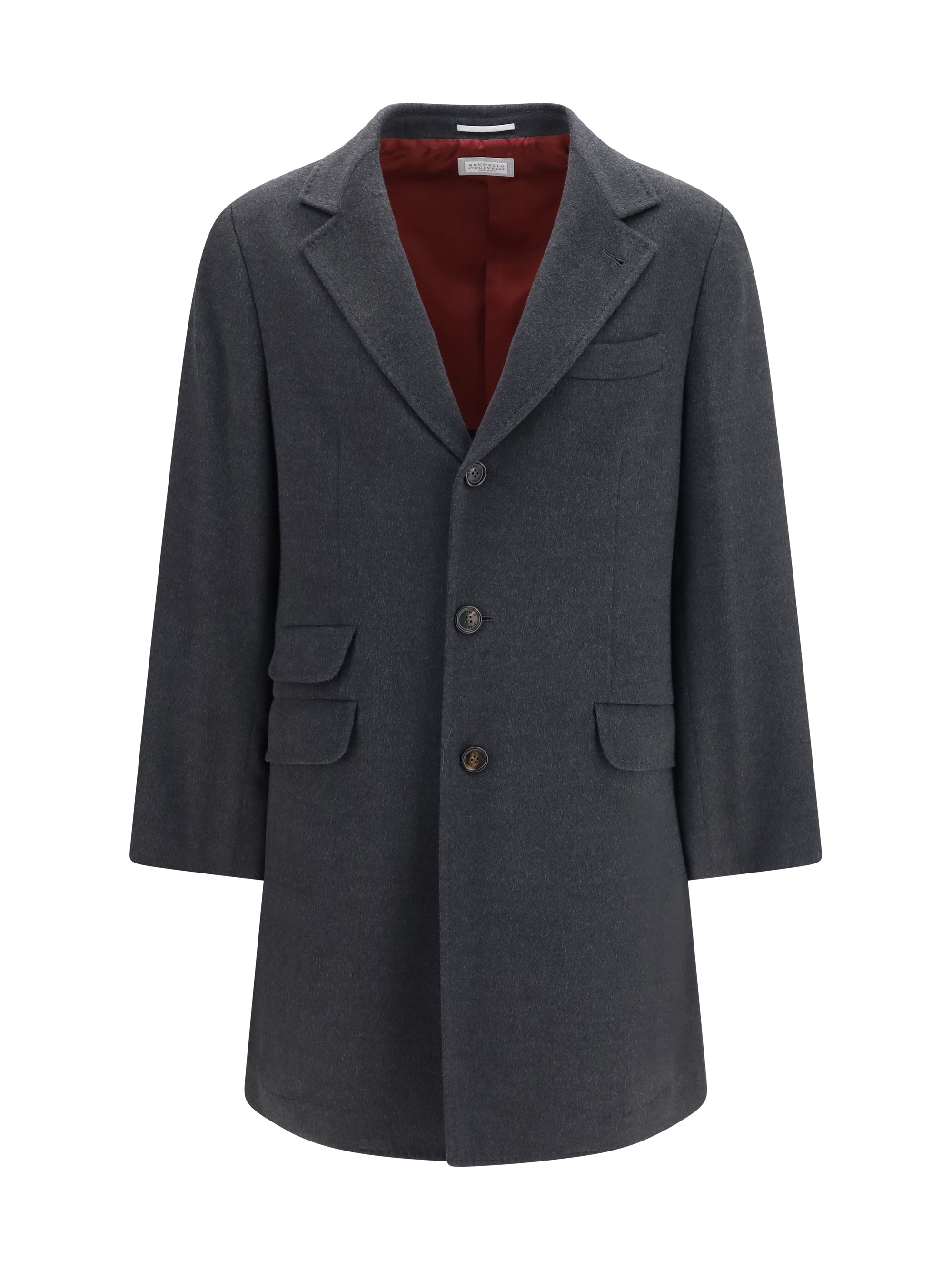 Brunello Cucinelli Cashmere Coat — Gray
