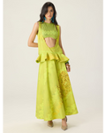 Lainey Skirt with Jamie Crop Blouse and Sally Peplum By KYNAH, Luxury Indian Fashion & Bridal Wear
