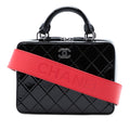 CC Quilted Patent Travel Kit Vanity Case