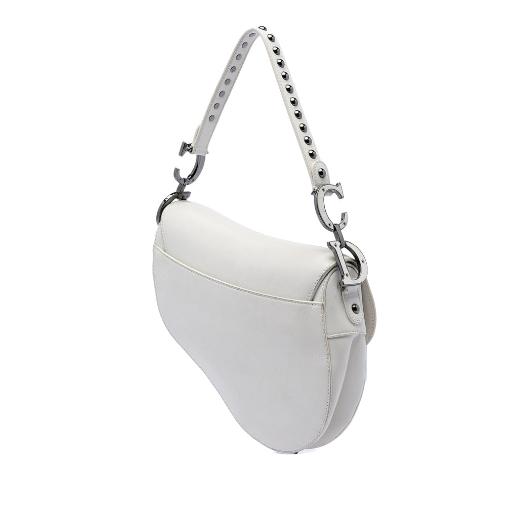 Studded Leather Saddle Bag