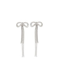 Pendientes Self-Portrait Crystal Bow — Plata