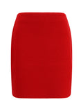 Fabiana Filippi Merino Wool Skirt — Red