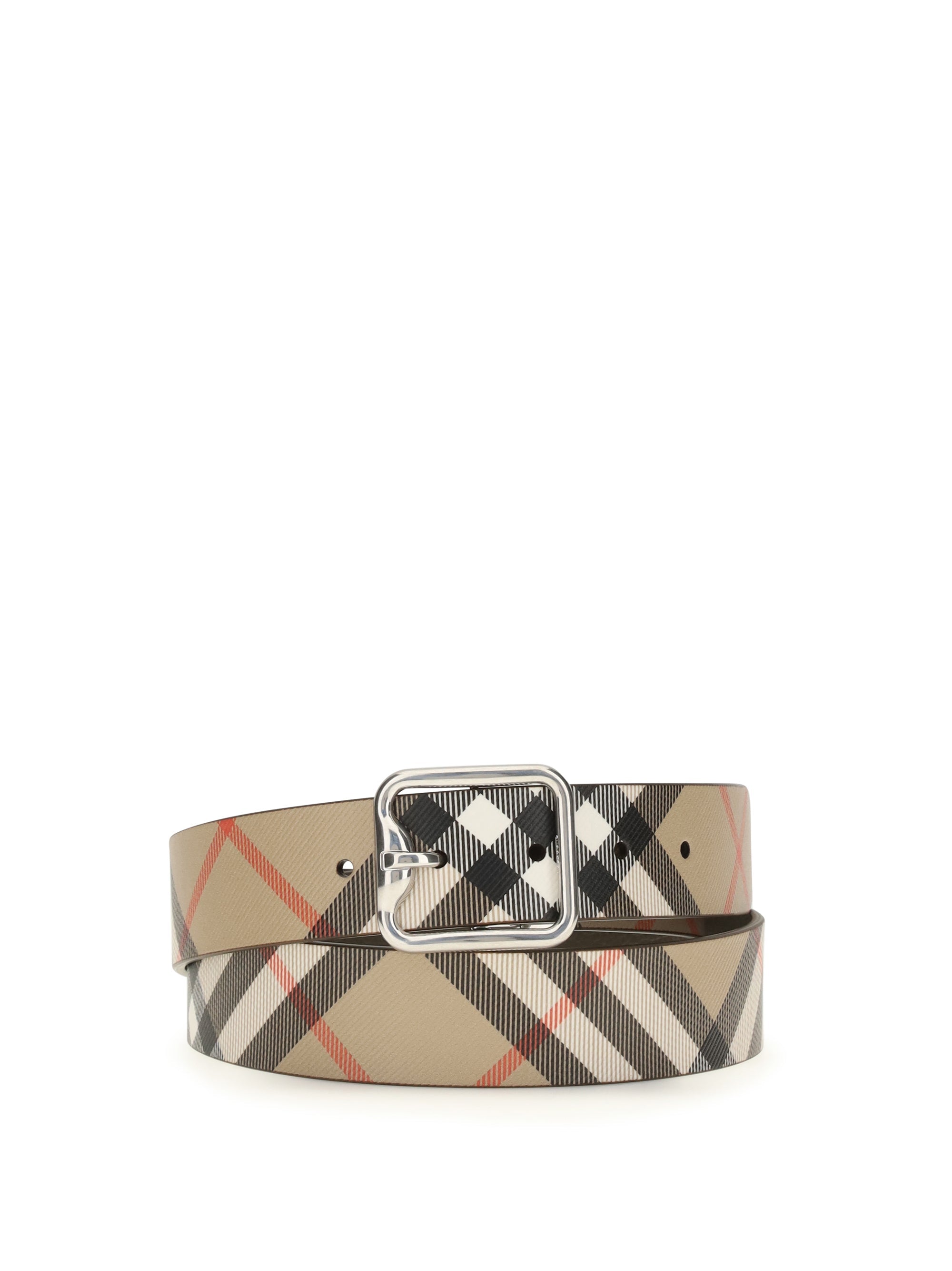 Cinturón Burberry Check — Beige