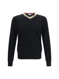 Burberry Check Sweater — Black