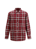 Gucci Tartan Cotton Jacquard Shirt — Bordeaux