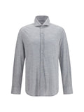 Brunello Cucinelli Silk and Cotton Jersey Shirt — Gray