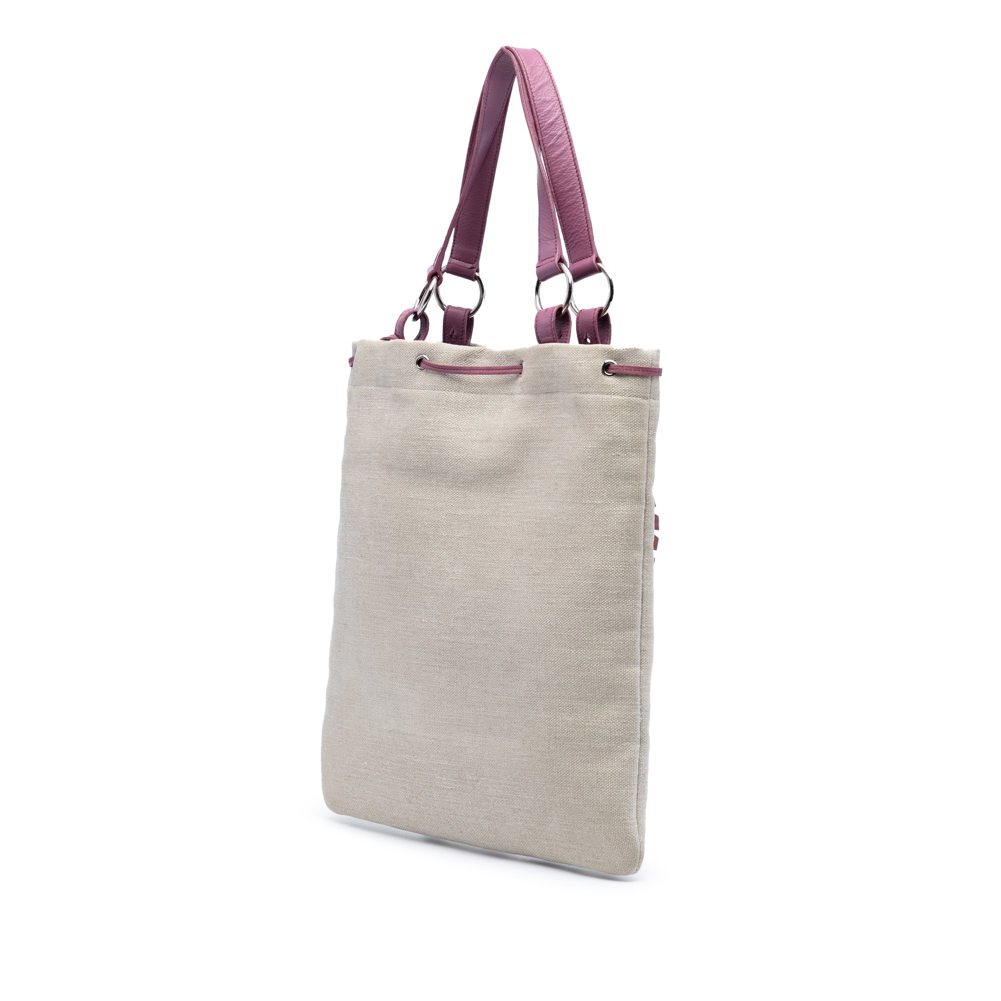 Canvas Fringed Heart Applique Tote