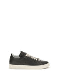 Kiton Pebbled Leather Sneaker — Gray