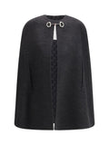 Gucci Wool-Silk Blend Cape — Gray