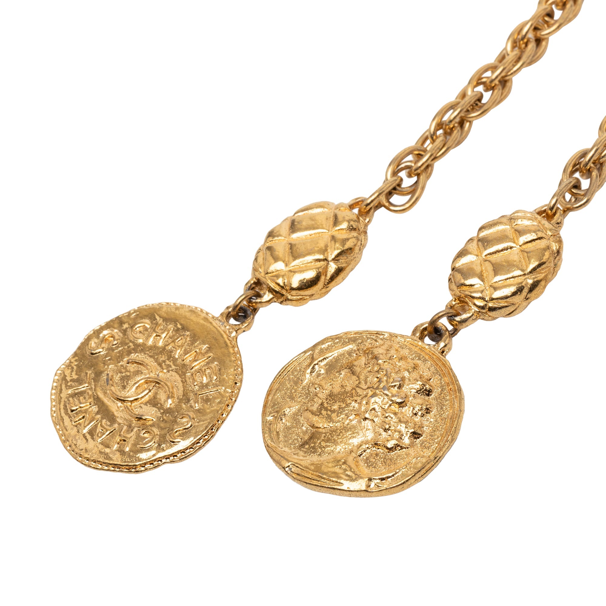 CC Gold Plated Medallion Wrap Around Necklace