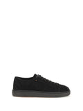 Santoni Suede Sneaker — Black