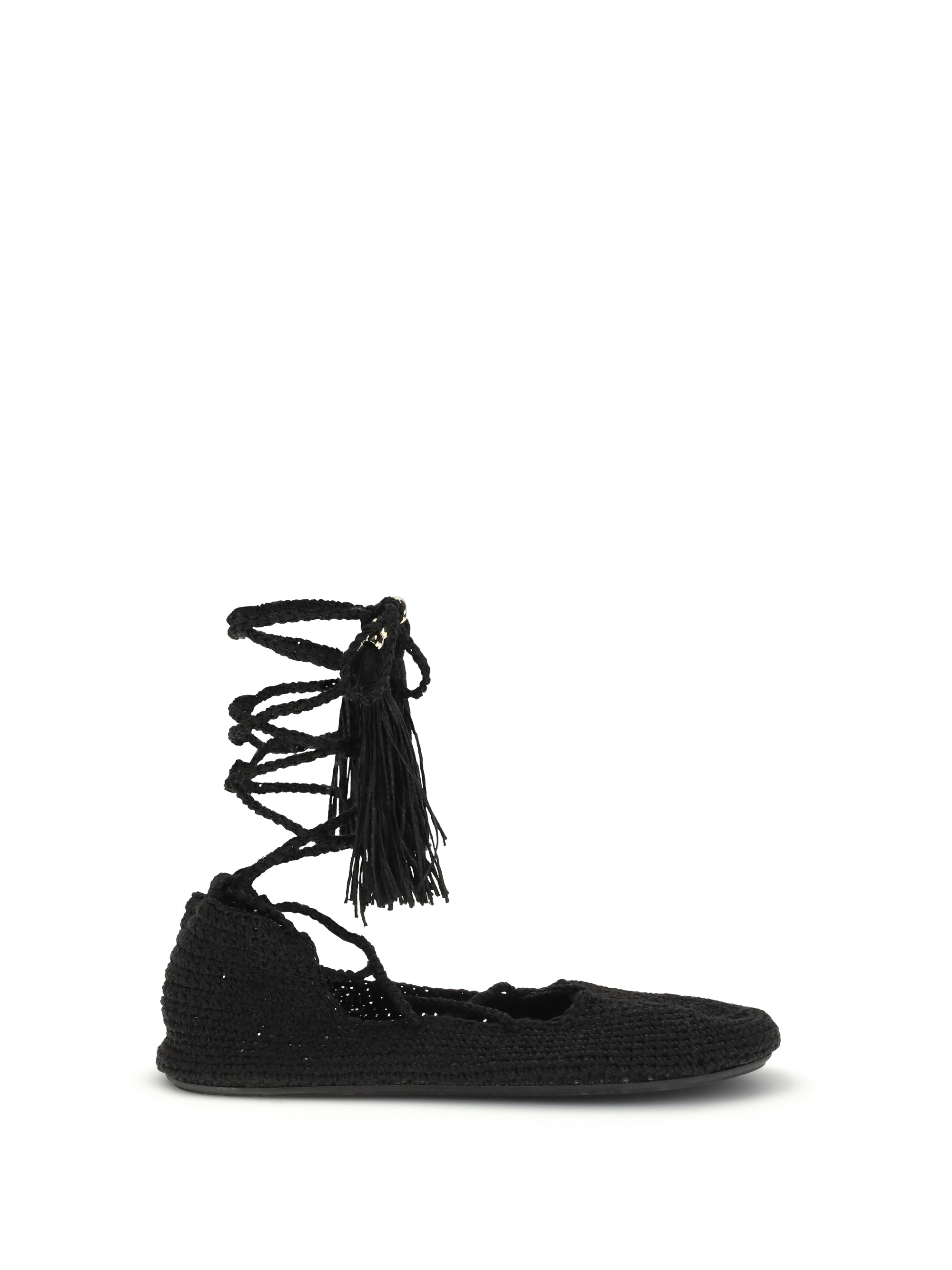 Alanui Ballet Flat — Black