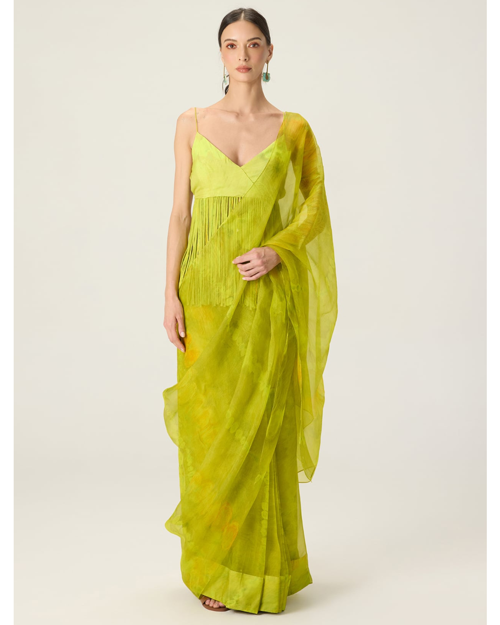 Raven Blouse with Agatha Sari By KYNAH, Luxury Indian Fashion & Bridal Wear