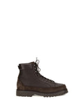 Brunello Cucinelli Deer Leather and Suede Lace-Up Boot — Brown