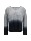 Mirror In The Sky Gradient Cashmere Sweater — Gray