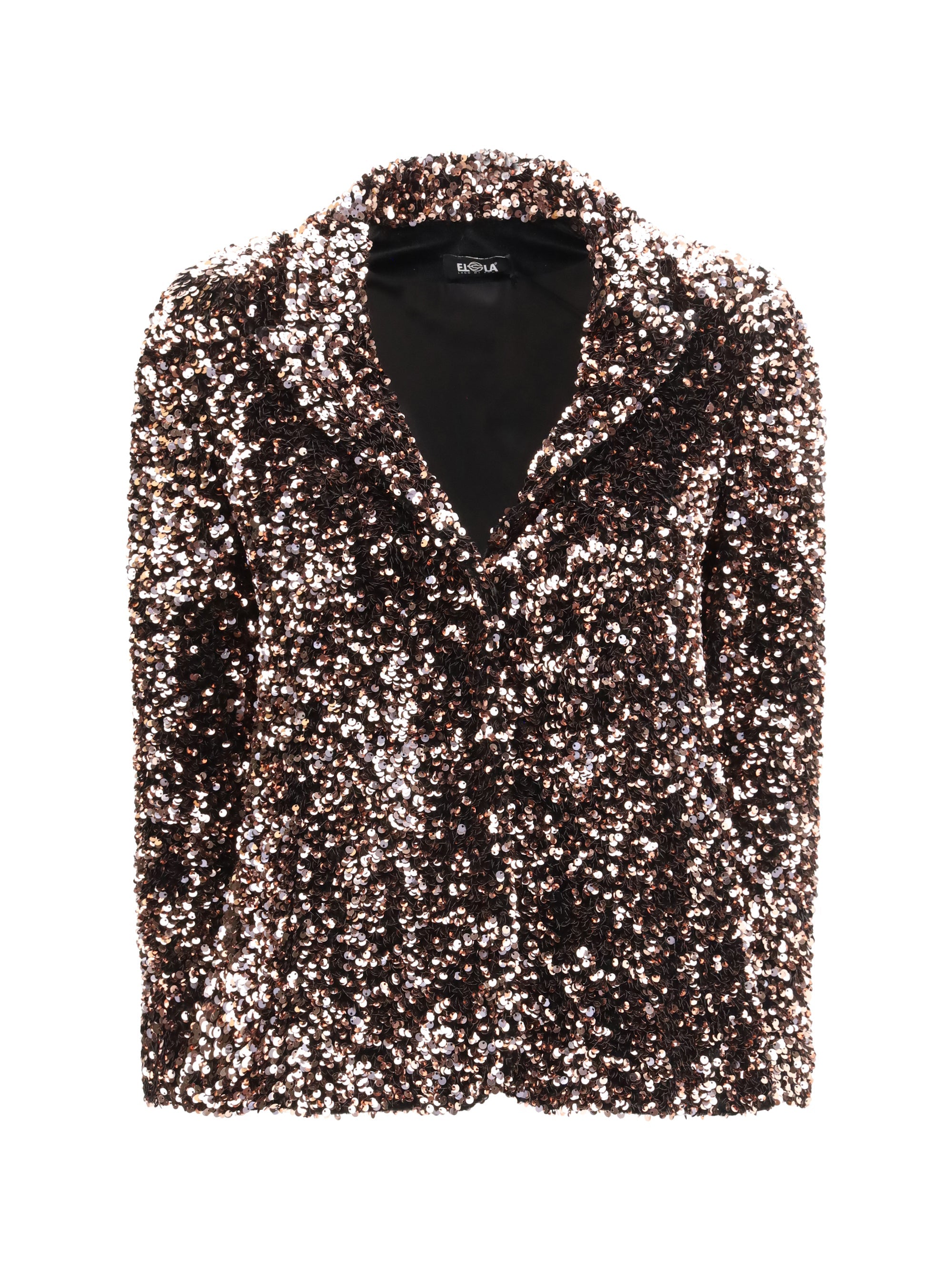 Ella Sequin-Embellished Blazer — Bronze