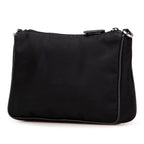 Saffiano Trimmed Re Nylon Zip Top Crossbody