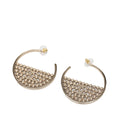 CC Gold Plated Strass Hoop Push Back Earrings