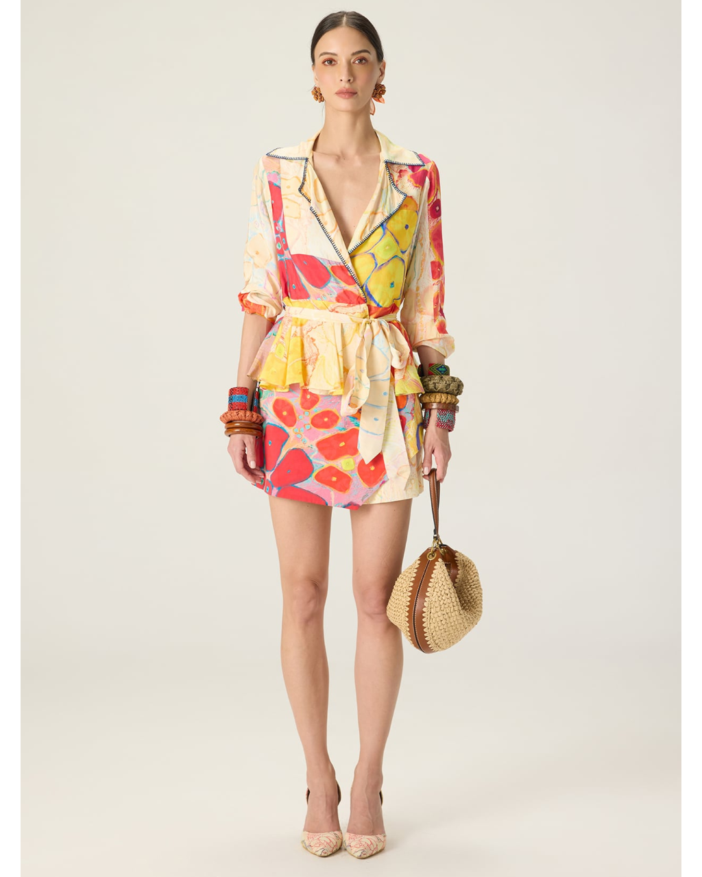 Lydia Blouse & Cinora Skort By KYNAH, Luxury Indian Fashion & Bridal Wear