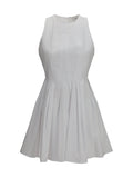 Max Mara Sportmax Sleeveless Cotton Dress — White