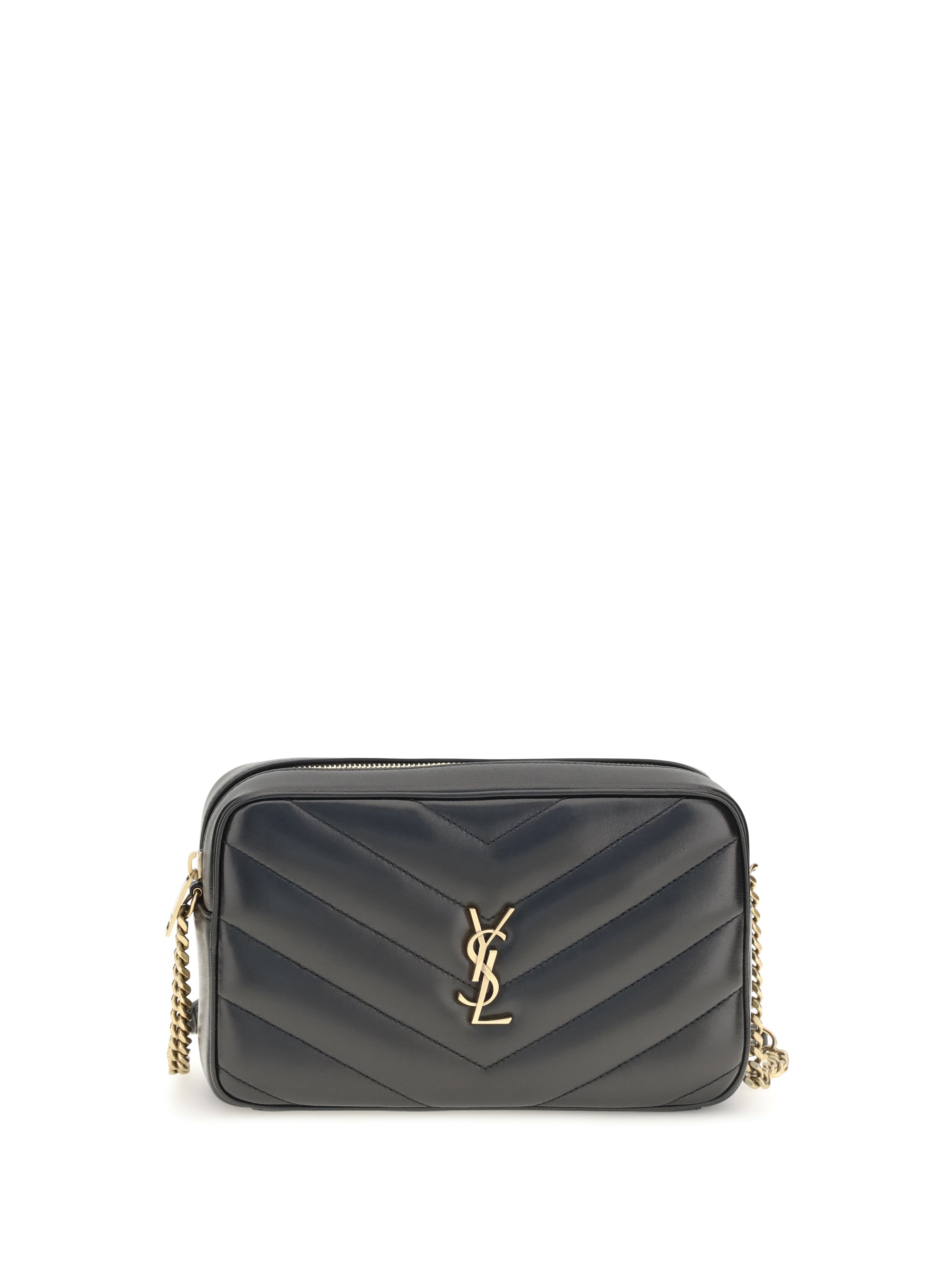 Saint Laurent Loulou Crossbody Bag — Black