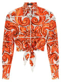 Dolce & Gabbana Maiolica-Print Poplin Shirt — Red