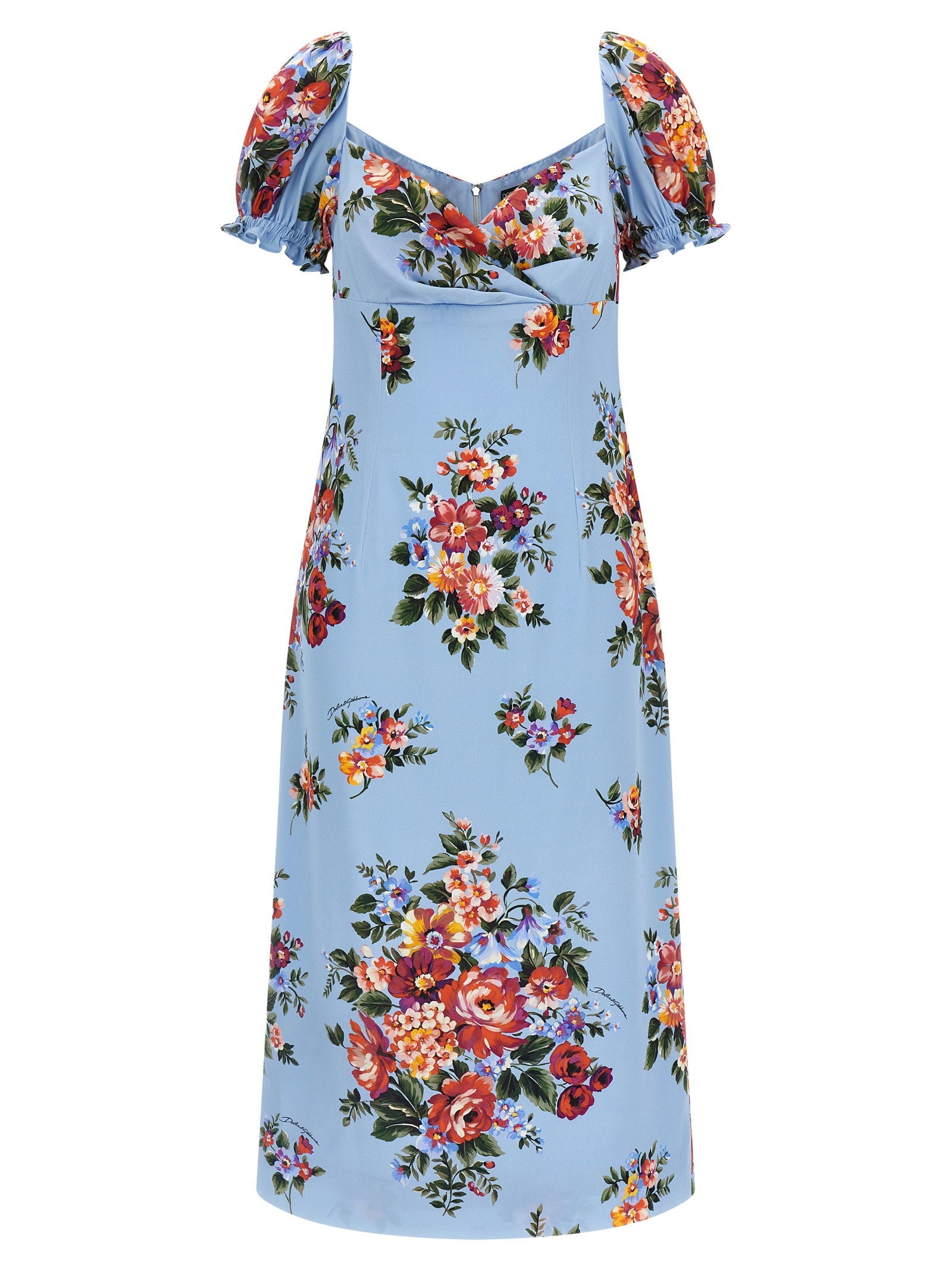 Dolce & Gabbana Mazzo di Fiori Dress — Blue