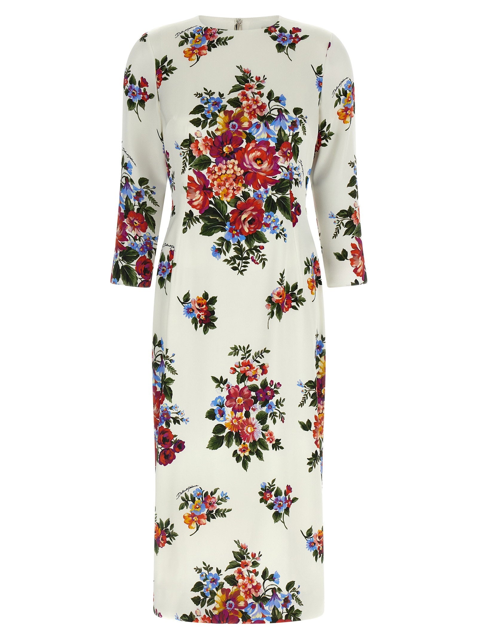 Dolce & Gabbana Mazzo Di Dress — Cream