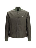 Prada Nylon Bomber Jacket — Green