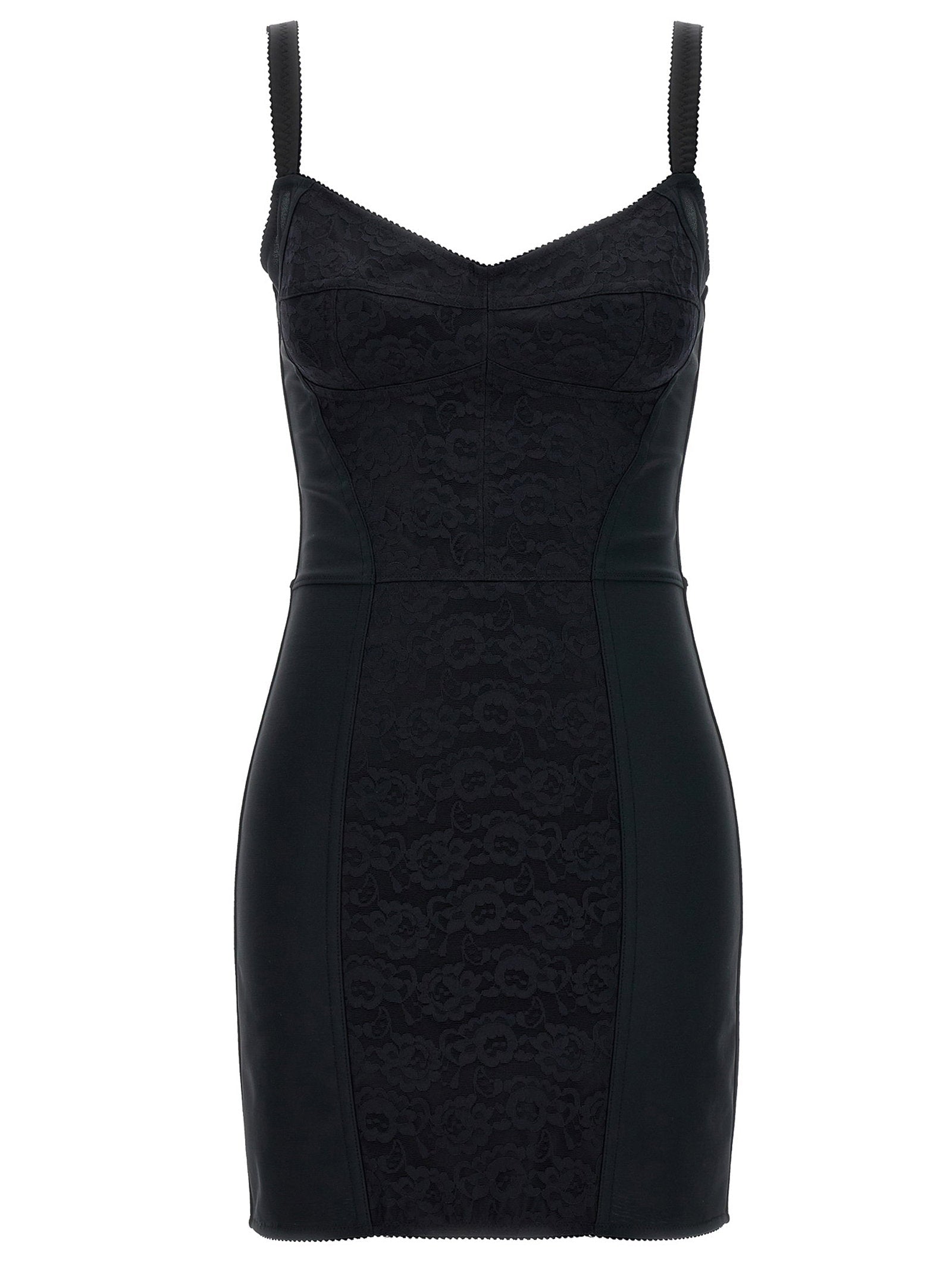 Dolce & Gabbana Lace Corsetry Dress — Black