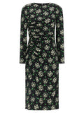 Dolce & Gabbana Floral Print Silk Charmeuse Dress — Black