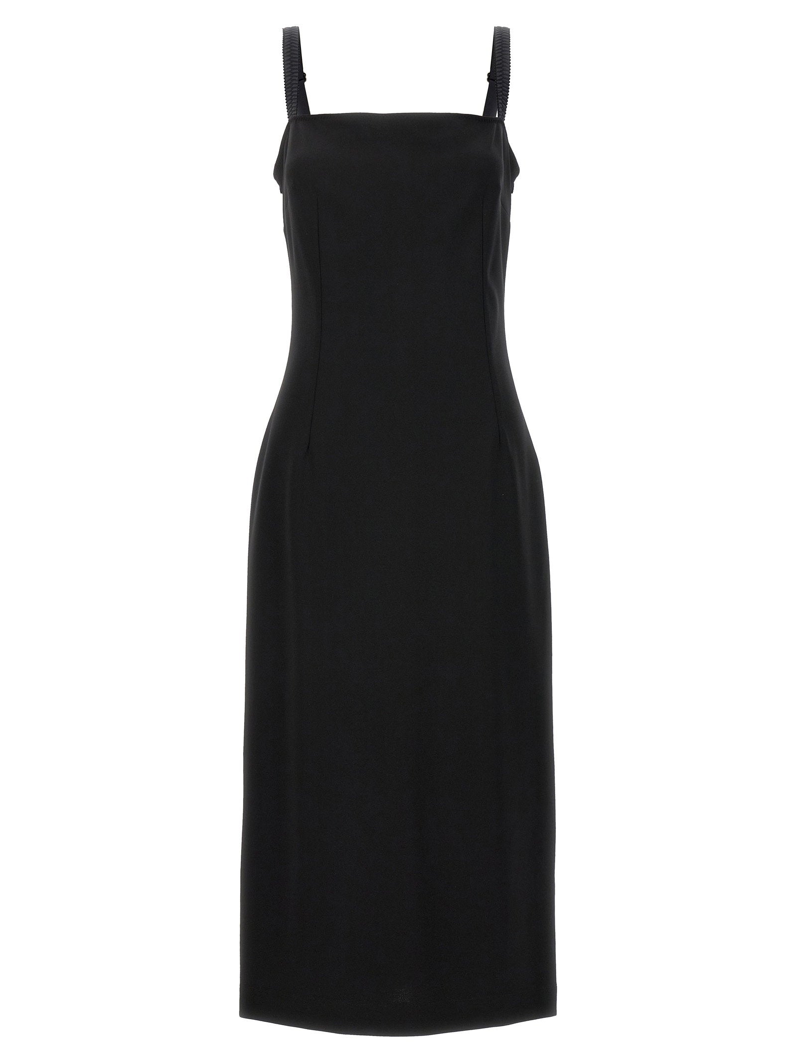 Dolce & Gabbana Milano Stitch Dress — Black