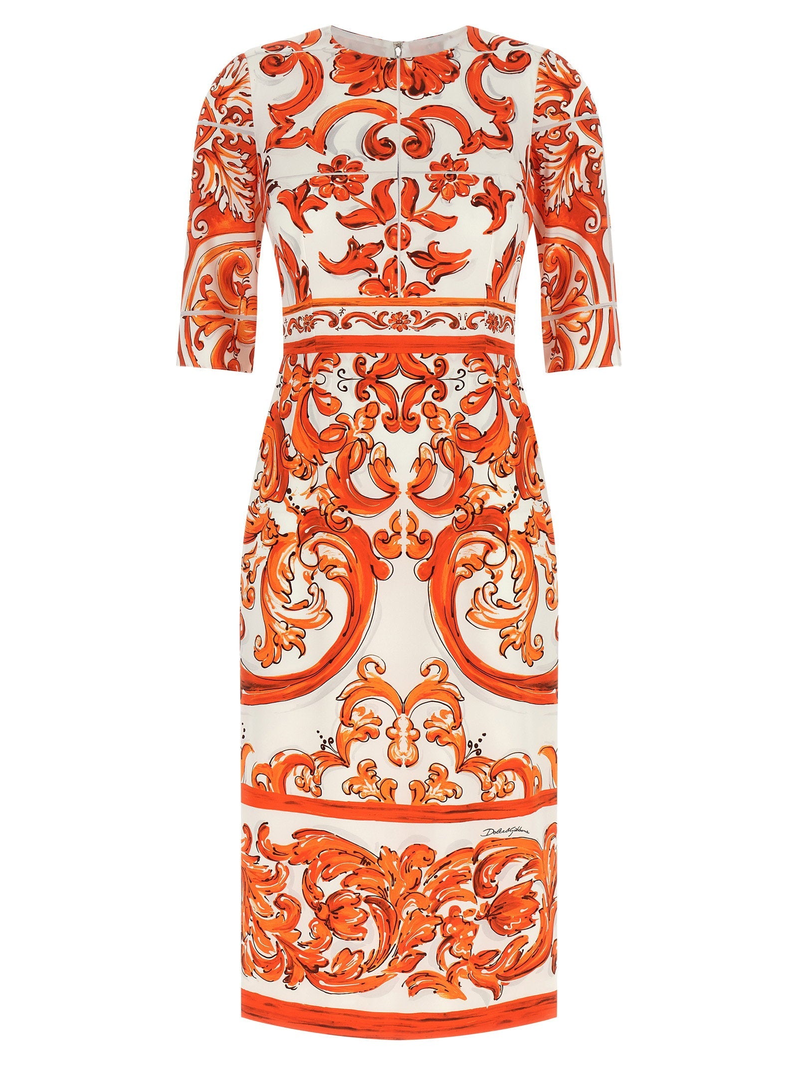 Dolce & Gabbana Maiolica Dress — orange