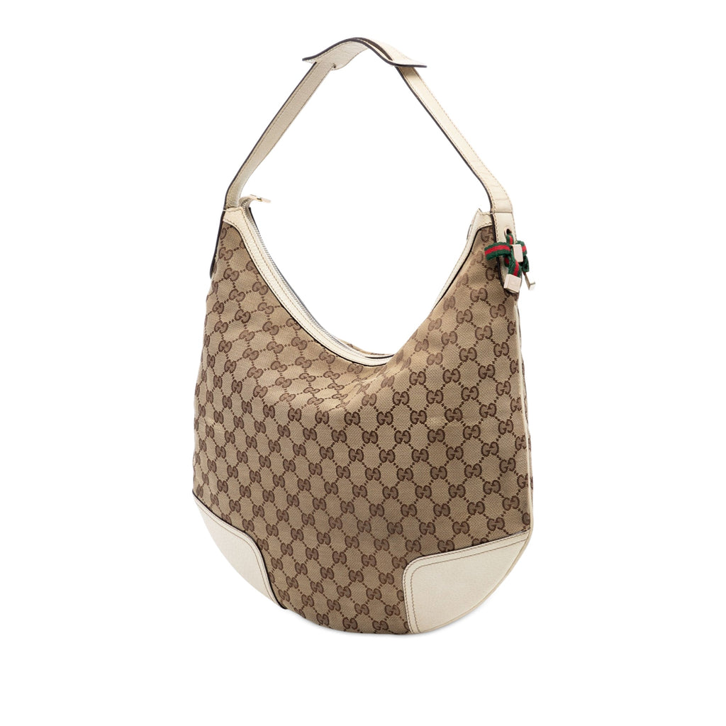 Large GG Canvas Web Princy Hobo