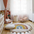 Alfombra Infantil 110 cm RAINBOW Algodón Lavable en lavadora