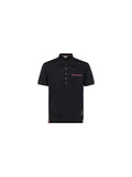 Thom Browne Cotton Short-Sleeve Polo — Gray