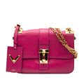 Leather B Rockstud Shoulder Bag