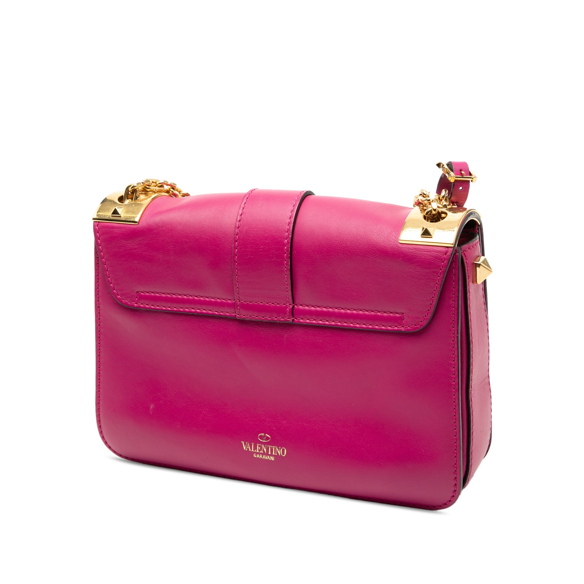 Leather B Rockstud Shoulder Bag